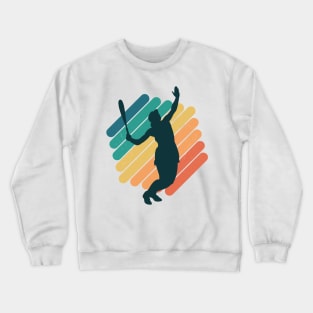 Vintage Retro Tennis Girl Crewneck Sweatshirt